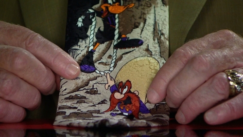 Don Cherry's tie - Daffy Duck and Yosemite Sam (HNIC 18 Apr 2009)